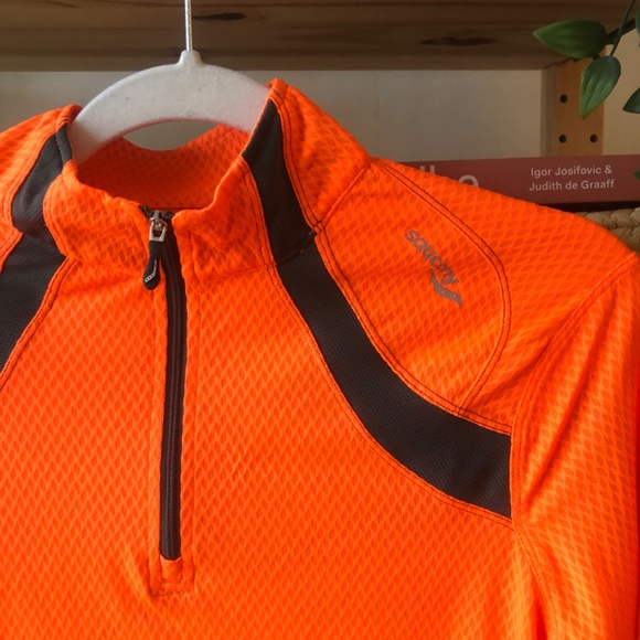 Saucony Vizipro Long Sleeve 1/4 Zip Running/Jogging Shirt Women’s M - Picture 2 of 7